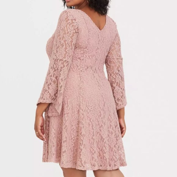 Torrid Mini Lace Bell Trapeze Dress - Picture 2 of 6